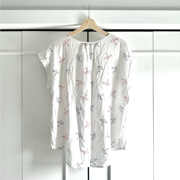 White Scoop Neck Top - Picture 3 of 4